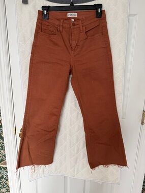 Camel Colored Flare Ankle Jean
